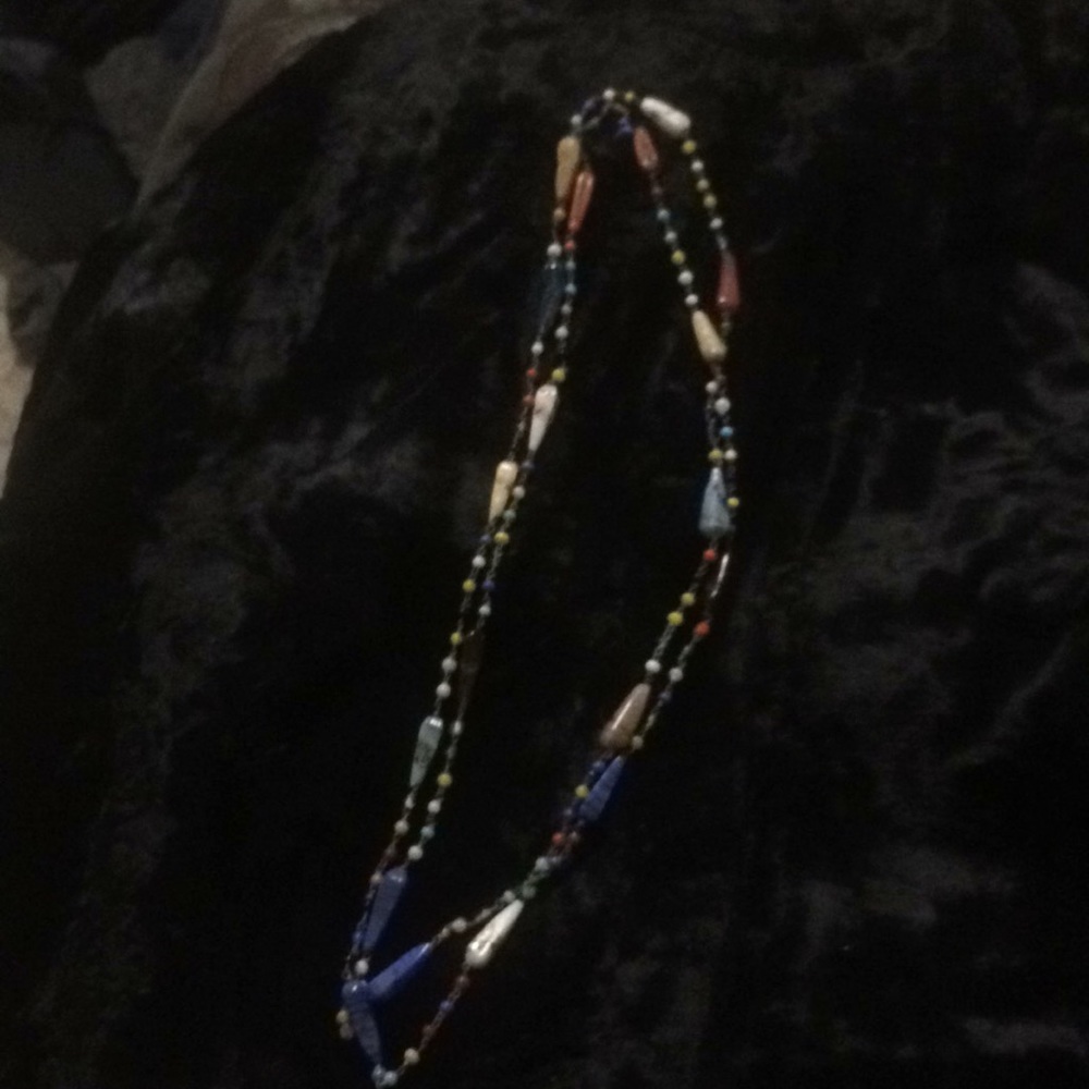 Multicolored multistone necklace